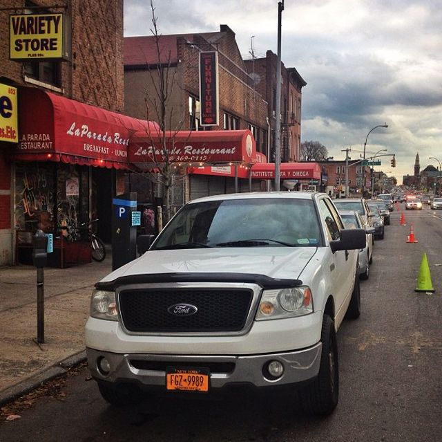 "Gas lines on 4th Avenue in Brooklyn stretch out for blocks."